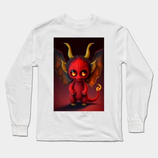 Cute Little Knitted Devil Doll Long Sleeve T-Shirt